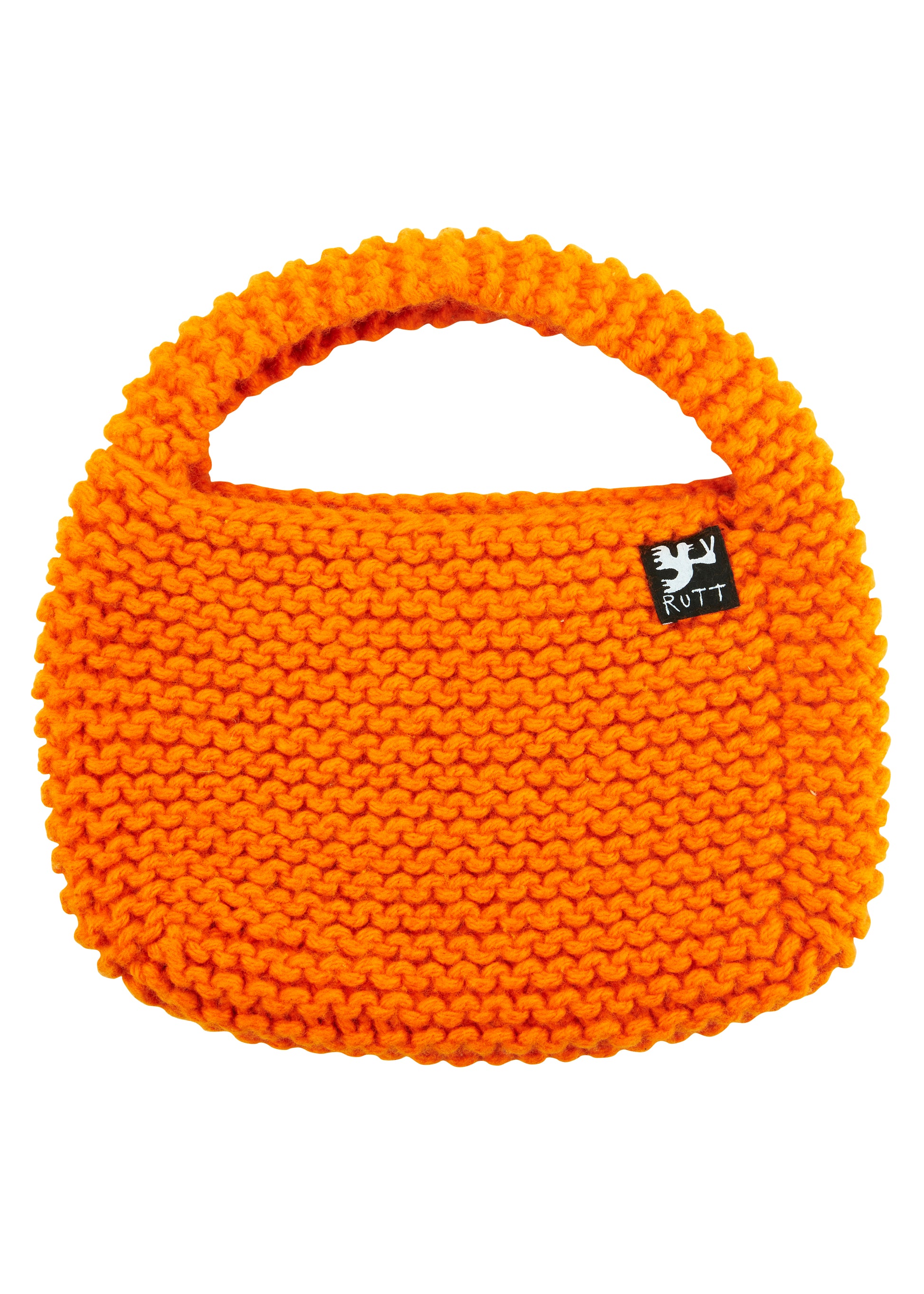 Chunky knit single strap hand bag made of soft Australian merino wool. 
